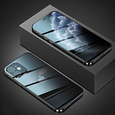 Luxury Aluminum Metal Frame Mirror Cover Case 360 Degrees T02 for Apple iPhone 12 Black