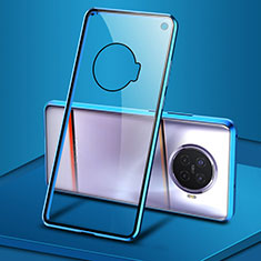 Luxury Aluminum Metal Frame Mirror Cover Case 360 Degrees T02 for Oppo Ace2 Blue