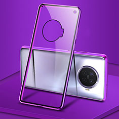 Luxury Aluminum Metal Frame Mirror Cover Case 360 Degrees T02 for Oppo Ace2 Purple