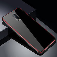 Luxury Aluminum Metal Frame Mirror Cover Case 360 Degrees T02 for Oppo RX17 Pro Red