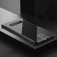 Luxury Aluminum Metal Frame Mirror Cover Case 360 Degrees T02 for Samsung Galaxy S10 Black