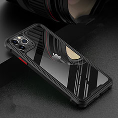 Luxury Aluminum Metal Frame Mirror Cover Case 360 Degrees T03 for Apple iPhone 11 Pro Black