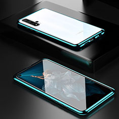 Luxury Aluminum Metal Frame Mirror Cover Case 360 Degrees T03 for Huawei Honor 20 Green