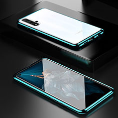 Luxury Aluminum Metal Frame Mirror Cover Case 360 Degrees T03 for Huawei Honor 20S Green