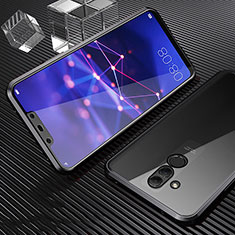 Luxury Aluminum Metal Frame Mirror Cover Case 360 Degrees T03 for Huawei Mate 20 Lite Black