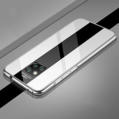 Luxury Aluminum Metal Frame Mirror Cover Case 360 Degrees T03 for Huawei Mate 20 Pro Silver