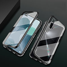 Luxury Aluminum Metal Frame Mirror Cover Case 360 Degrees T03 for Huawei Nova 6 5G Black