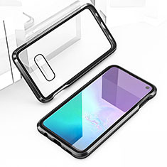 Luxury Aluminum Metal Frame Mirror Cover Case 360 Degrees T03 for Samsung Galaxy S10e Black
