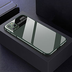 Luxury Aluminum Metal Frame Mirror Cover Case 360 Degrees T04 for Apple iPhone 11 Pro Green