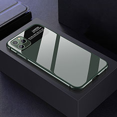Luxury Aluminum Metal Frame Mirror Cover Case 360 Degrees T04 for Apple iPhone 11 Pro Max Green