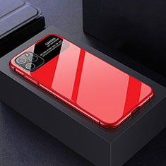 Luxury Aluminum Metal Frame Mirror Cover Case 360 Degrees T04 for Apple iPhone 11 Pro Max Red
