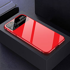 Luxury Aluminum Metal Frame Mirror Cover Case 360 Degrees T04 for Apple iPhone 11 Pro Red