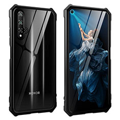 Luxury Aluminum Metal Frame Mirror Cover Case 360 Degrees T04 for Huawei Nova 5T Black