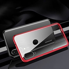 Luxury Aluminum Metal Frame Mirror Cover Case 360 Degrees T04 for Huawei P30 Lite New Edition Red