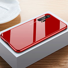 Luxury Aluminum Metal Frame Mirror Cover Case 360 Degrees T05 for Huawei Honor 20 Pro Red