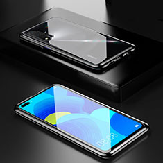 Luxury Aluminum Metal Frame Mirror Cover Case 360 Degrees T05 for Huawei Nova 6 5G Black