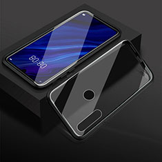 Luxury Aluminum Metal Frame Mirror Cover Case 360 Degrees T05 for Huawei P Smart+ Plus (2019) Black