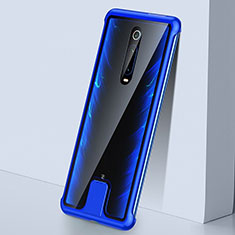 Luxury Aluminum Metal Frame Mirror Cover Case 360 Degrees T05 for Xiaomi Mi 9T Pro Blue