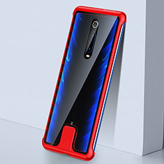 Luxury Aluminum Metal Frame Mirror Cover Case 360 Degrees T05 for Xiaomi Mi 9T Red
