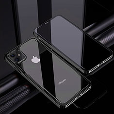 Luxury Aluminum Metal Frame Mirror Cover Case 360 Degrees T06 for Apple iPhone 12 Mini Black