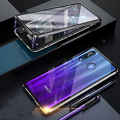 Luxury Aluminum Metal Frame Mirror Cover Case 360 Degrees T06 for Huawei P Smart+ Plus (2019) Black