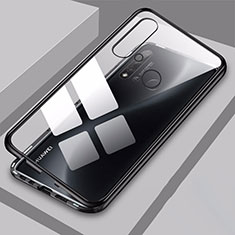 Luxury Aluminum Metal Frame Mirror Cover Case 360 Degrees T06 for Huawei P20 Lite (2019) Black