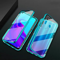 Luxury Aluminum Metal Frame Mirror Cover Case 360 Degrees T06 for Huawei P30 Lite Green