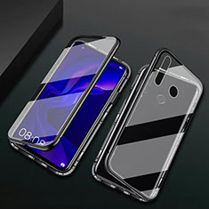 Luxury Aluminum Metal Frame Mirror Cover Case 360 Degrees T06 for Huawei P30 Lite XL Black