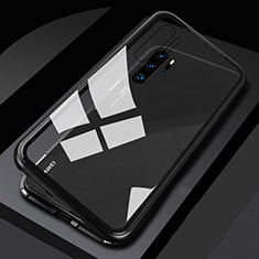 Luxury Aluminum Metal Frame Mirror Cover Case 360 Degrees T06 for Huawei P30 Pro New Edition Black