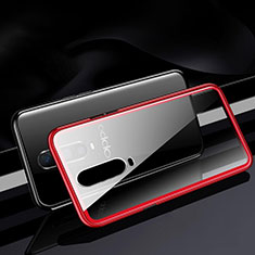 Luxury Aluminum Metal Frame Mirror Cover Case 360 Degrees T06 for Oppo R17 Pro Red