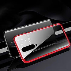 Luxury Aluminum Metal Frame Mirror Cover Case 360 Degrees T06 for Oppo RX17 Pro Red