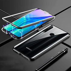Luxury Aluminum Metal Frame Mirror Cover Case 360 Degrees T07 for Huawei Honor 20 Lite Black