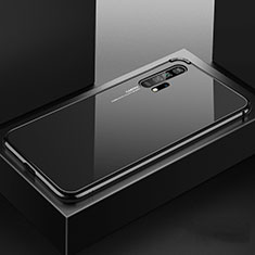 Luxury Aluminum Metal Frame Mirror Cover Case 360 Degrees T07 for Huawei Honor 20 Pro Black