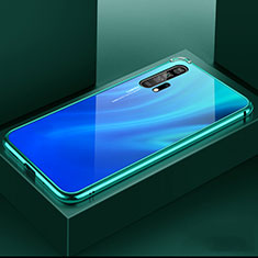 Luxury Aluminum Metal Frame Mirror Cover Case 360 Degrees T07 for Huawei Honor 20 Pro Green