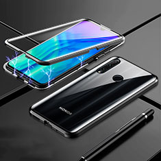 Luxury Aluminum Metal Frame Mirror Cover Case 360 Degrees T07 for Huawei Honor 20E Black