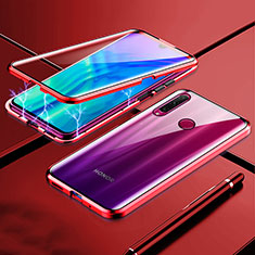 Luxury Aluminum Metal Frame Mirror Cover Case 360 Degrees T07 for Huawei Honor 20E Red