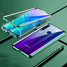 Luxury Aluminum Metal Frame Mirror Cover Case 360 Degrees T07 for Huawei Honor 20i Green