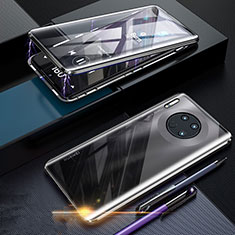 Luxury Aluminum Metal Frame Mirror Cover Case 360 Degrees T07 for Huawei Mate 30 Black
