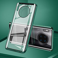 Luxury Aluminum Metal Frame Mirror Cover Case 360 Degrees T08 for Huawei Mate 30 Pro Green