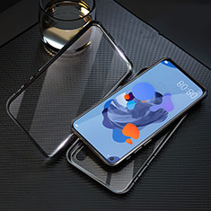 Luxury Aluminum Metal Frame Mirror Cover Case 360 Degrees T08 for Huawei P20 Lite (2019) Black