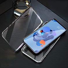 Luxury Aluminum Metal Frame Mirror Cover Case 360 Degrees T08 for Huawei P20 Lite (2019) Silver