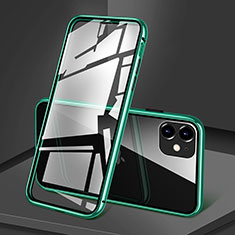Luxury Aluminum Metal Frame Mirror Cover Case 360 Degrees T09 for Apple iPhone 11 Green