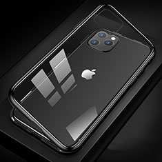 Luxury Aluminum Metal Frame Mirror Cover Case 360 Degrees T09 for Apple iPhone 11 Pro Max Black