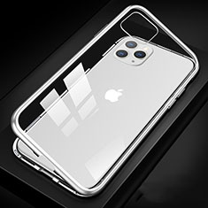 Luxury Aluminum Metal Frame Mirror Cover Case 360 Degrees T09 for Apple iPhone 11 Pro White