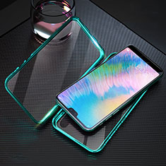 Luxury Aluminum Metal Frame Mirror Cover Case 360 Degrees T09 for Huawei Honor 20 Green