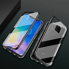 Luxury Aluminum Metal Frame Mirror Cover Case 360 Degrees T09 for Huawei Mate 20 Pro Black
