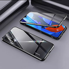 Luxury Aluminum Metal Frame Mirror Cover Case 360 Degrees T09 for Huawei Nova 5 Black