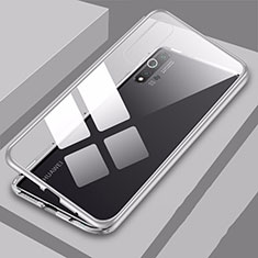 Luxury Aluminum Metal Frame Mirror Cover Case 360 Degrees T10 for Huawei Nova 5 Pro White
