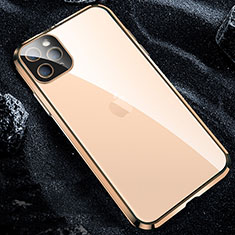 Luxury Aluminum Metal Frame Mirror Cover Case 360 Degrees T12 for Apple iPhone 11 Pro Max Gold