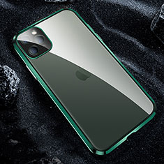 Luxury Aluminum Metal Frame Mirror Cover Case 360 Degrees T12 for Apple iPhone 11 Pro Max Green